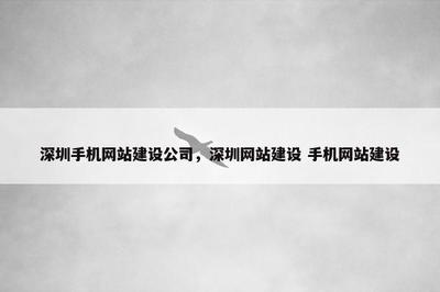 美西深圳网站建设 跨境视角下的建站策略与实践